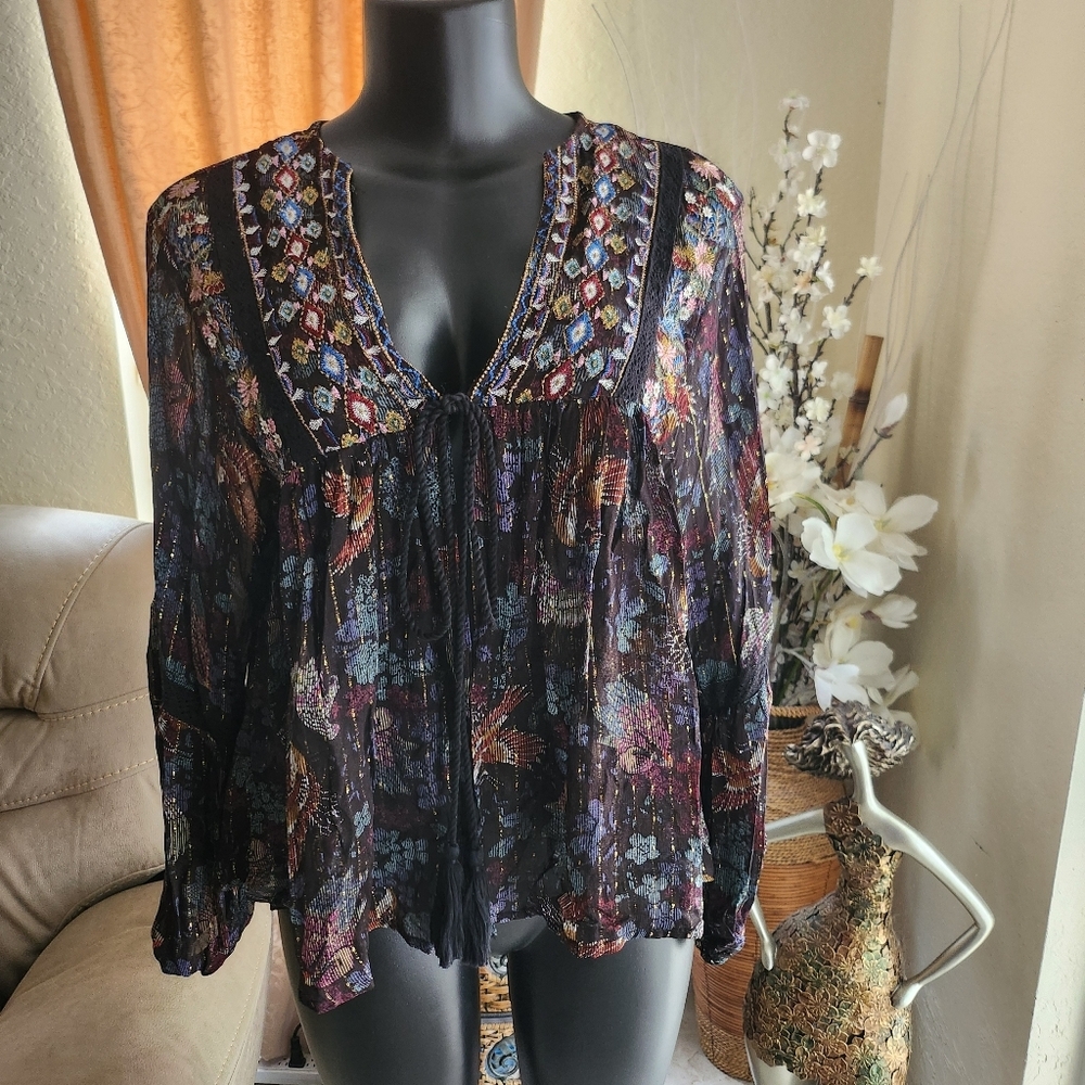 ZARA EMBROIDERED OVERSHIRT Size S NEW